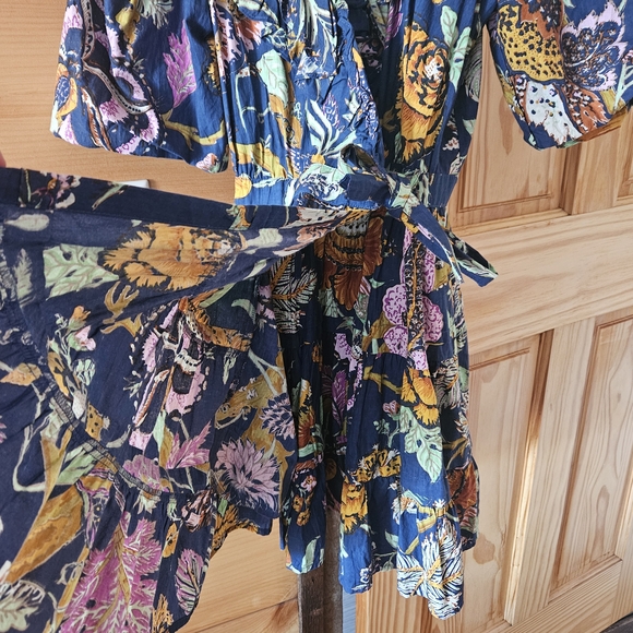 Floral Ruffle Wrap Dress - Picture 4 of 5